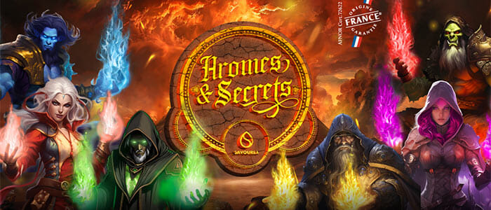 Visuel et logo de la gamme arômes et secrets